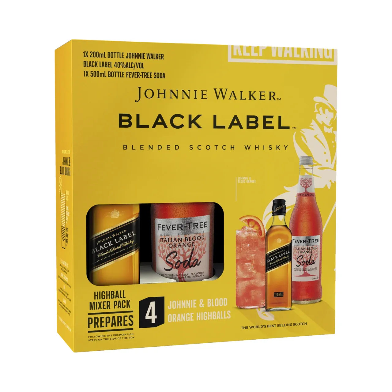 Black Label 200mL & Fever-Tree 500mL Highball Gift Pack