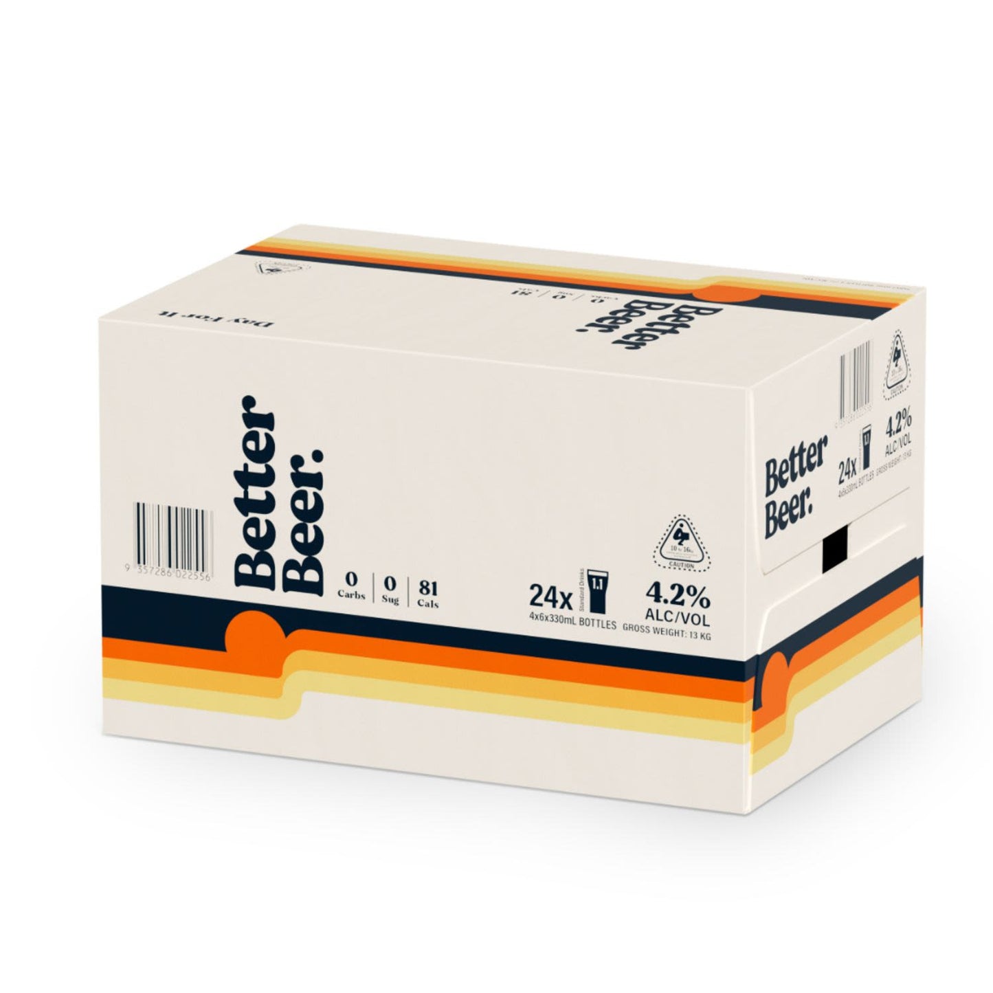 Better Beer Zero Carb Lager Bottles 330mL