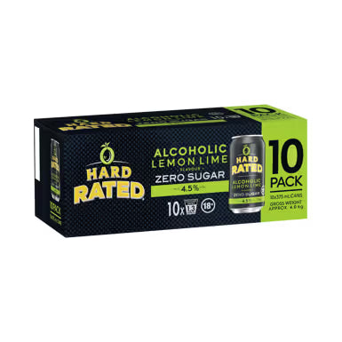 Hard Rated Lemon Lime 10  Pack