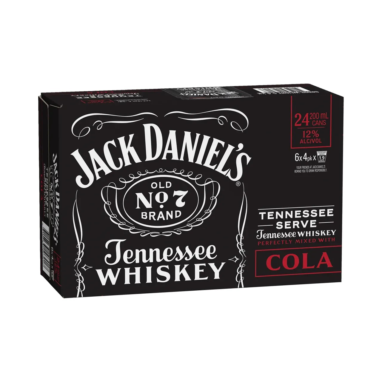 Jack Daniel's Tennessee Whiskey & Cola 12% Can 200mL