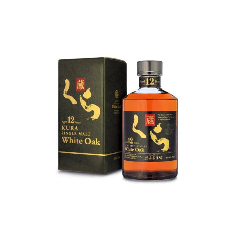 Kura Single Malt White Oak 12yo, a premium Okinawa single malt whiskey, crafted from the finest Indica and black Koji, aged in North American white oak casks enthusiasts looking for a unique Japanese experience. Available at Bathirst Liquor