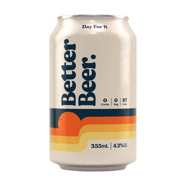 Can of 'Better Beer' on a white background