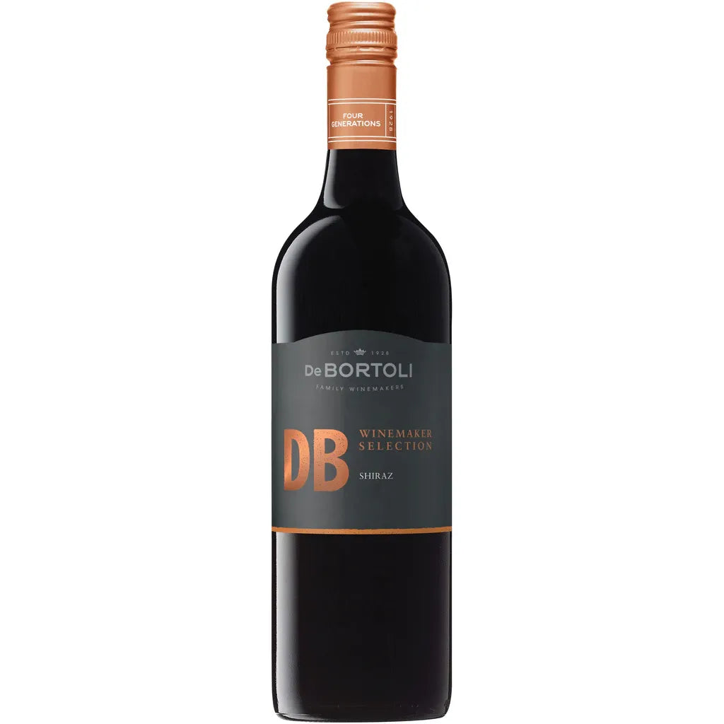 De Bortoli Winemaker Selection Shiraz wine bottle on a white background