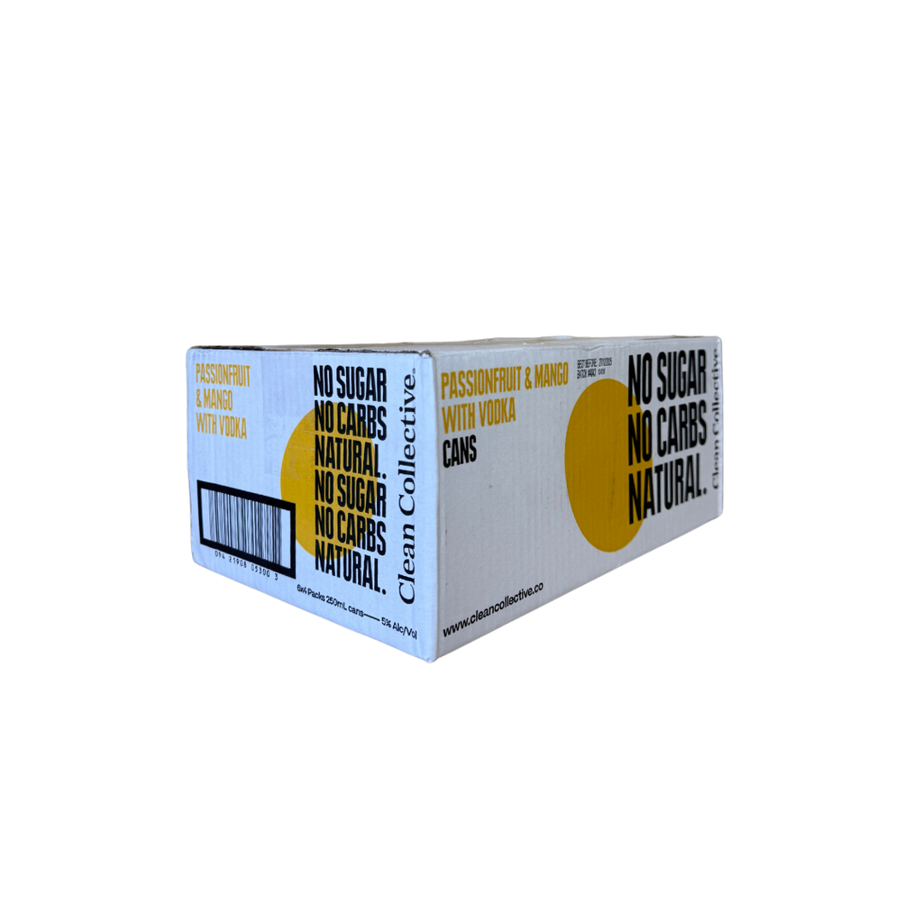 Clean Collective Passionfruit & Mango with Vodka Cans 250mL