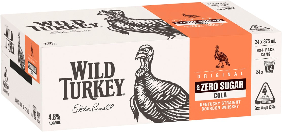 Wild Turkey & Zero Cola 4.8% 375mL Cans