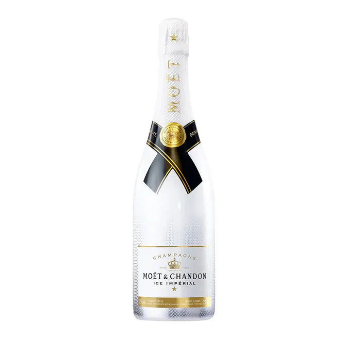 Moét & Chandon Ice Imperial champagne bottle on a white background