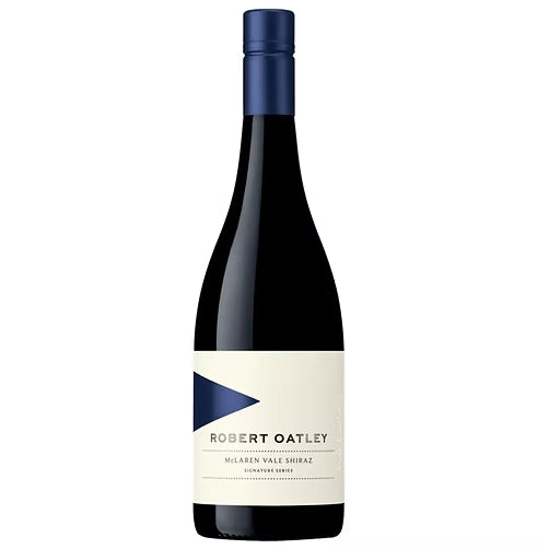 Wine bottle with a white label featuring 'Robert Oatley' on a white background