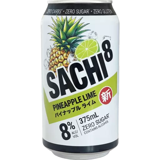 SACHI8 Pineapple Lime can on a white background