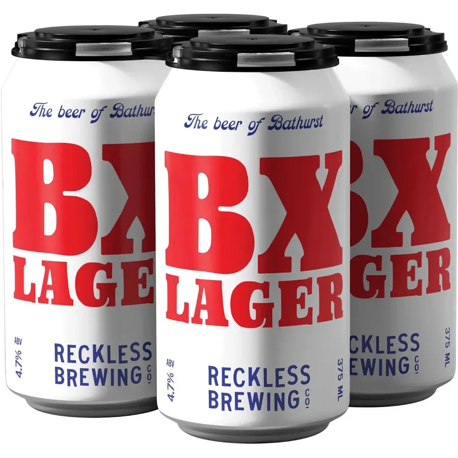Reckless Brewing BX Lager Cans 375mL