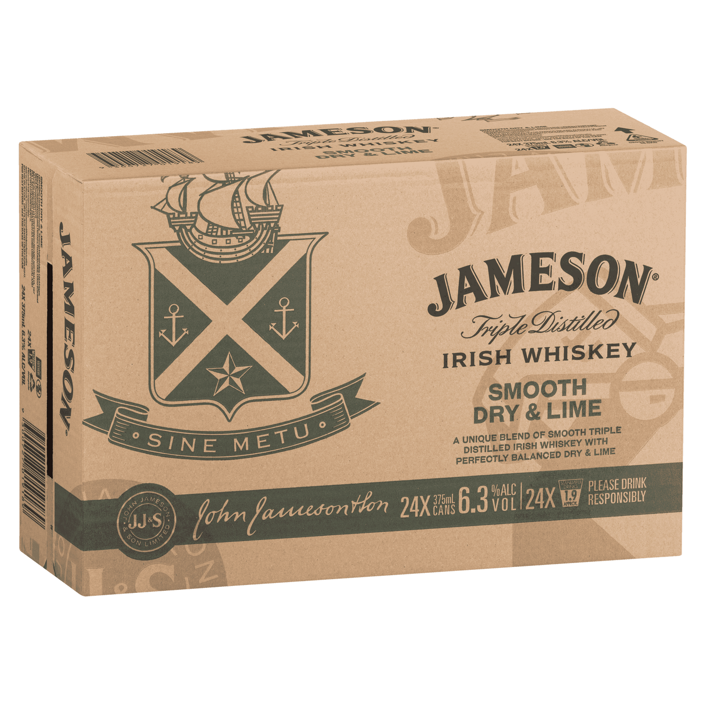 Jameson Smooth Dry & Lime 375ml