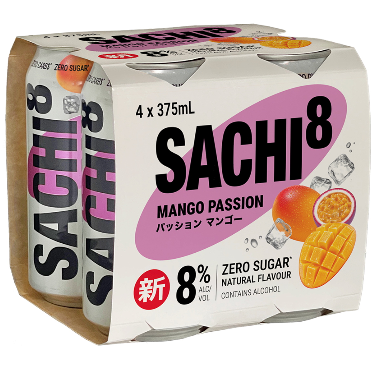 Sachi8 Mango Passion Zero Sugar 375mL Cans