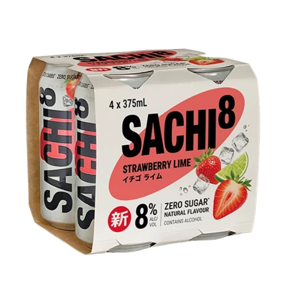 Sachi8 Strawberry Lime Zero Sugar 375mL Cans