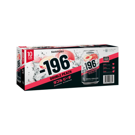 Suntory 196 Double Peach beer can packaging on a white background