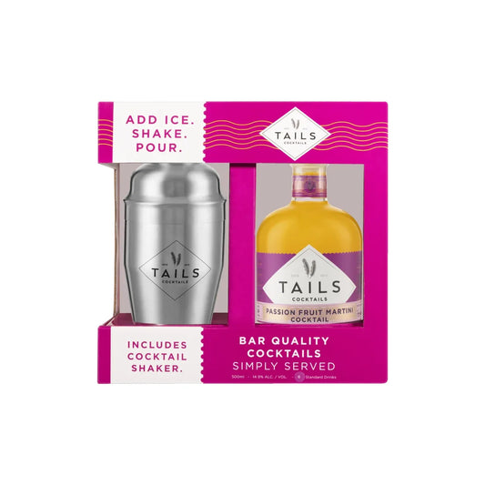 Tails Passionfruit Martini Cocktail Shaker Gift Pack
