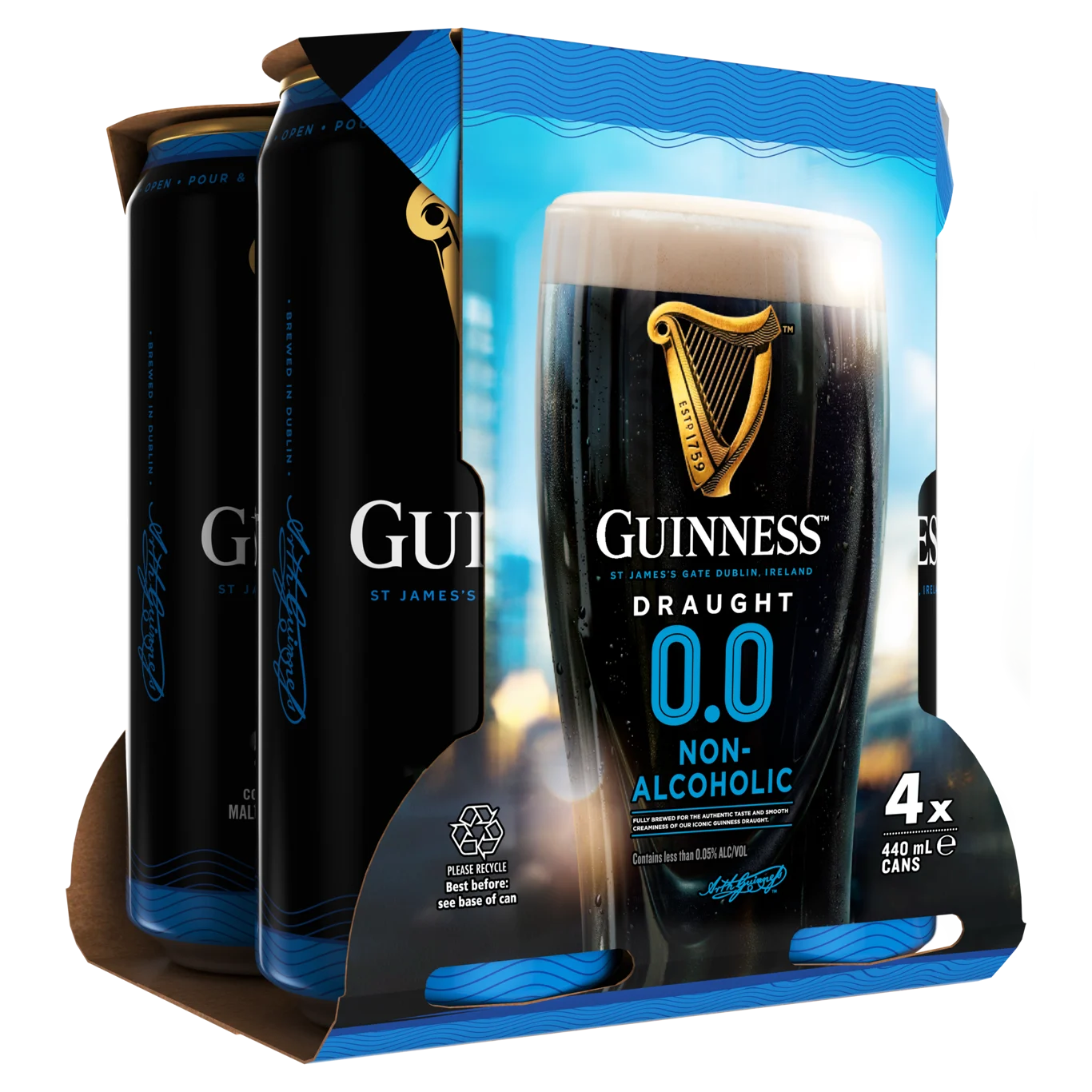 Guinness Draught 0.0 Can 440mL
