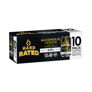 Hard Rated Lemon 6% 10 Pack