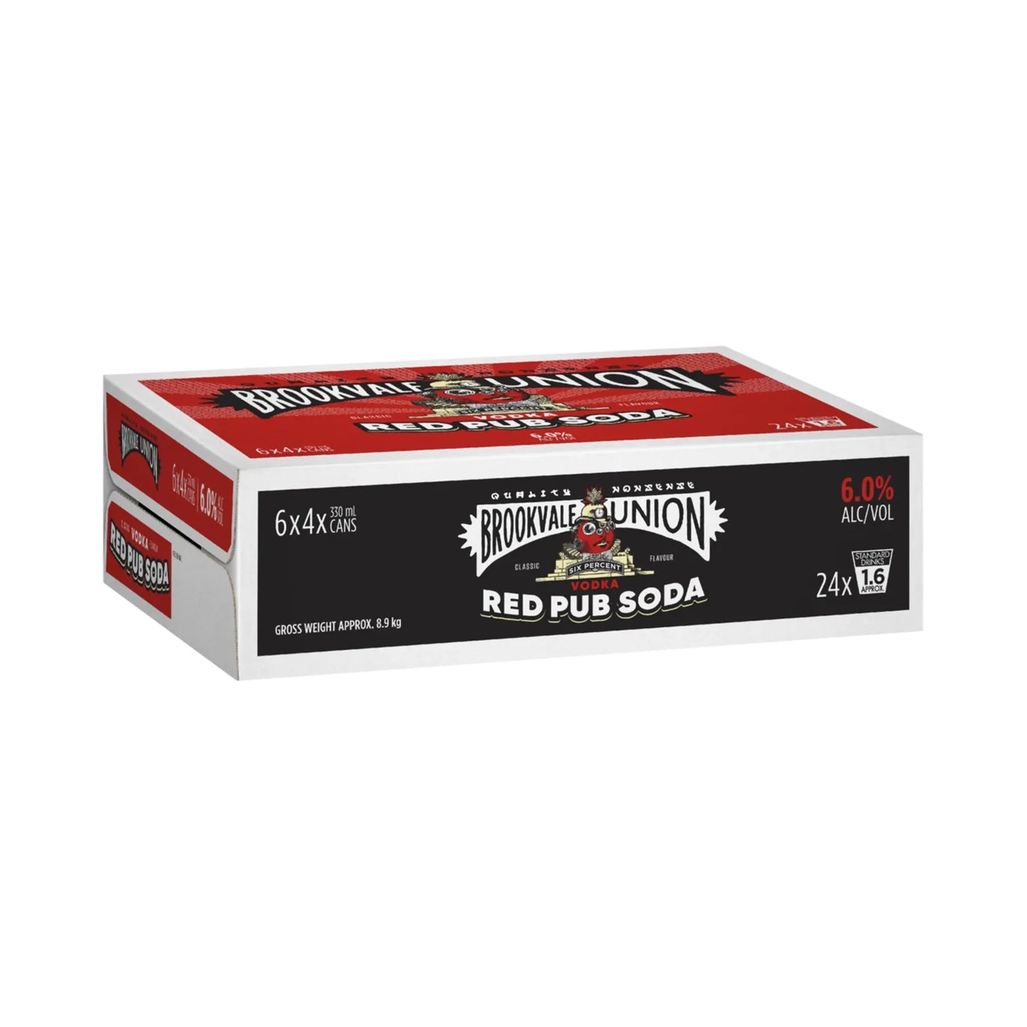 Brookvale Union Vodka Red Pub Soda 6% Cans 330mL