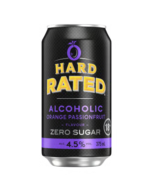 Hard Rated Orange Passionfruit Zero Sugar 4.5% 375mL Cans
