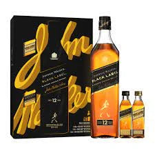 Johnnie Walker Black Label Gold Label And Double Black Miniatures Gift Set