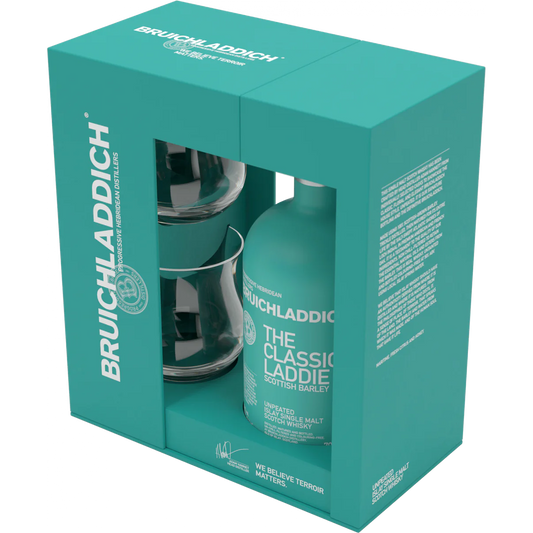 Bruichladdich The Classic Laddie Single Malt Scotch Whisky & 2 Glasses Gift Pack