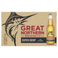 Great Northern Brewing Co. beer box  of 24x330ml bottles with a bottle on a beige background 