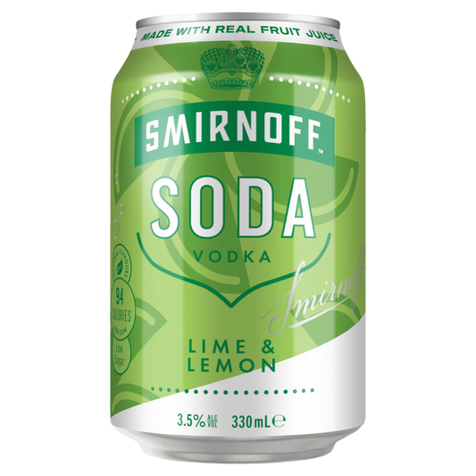 Smirnoff Soda Lime & Lemon Can 330 ml