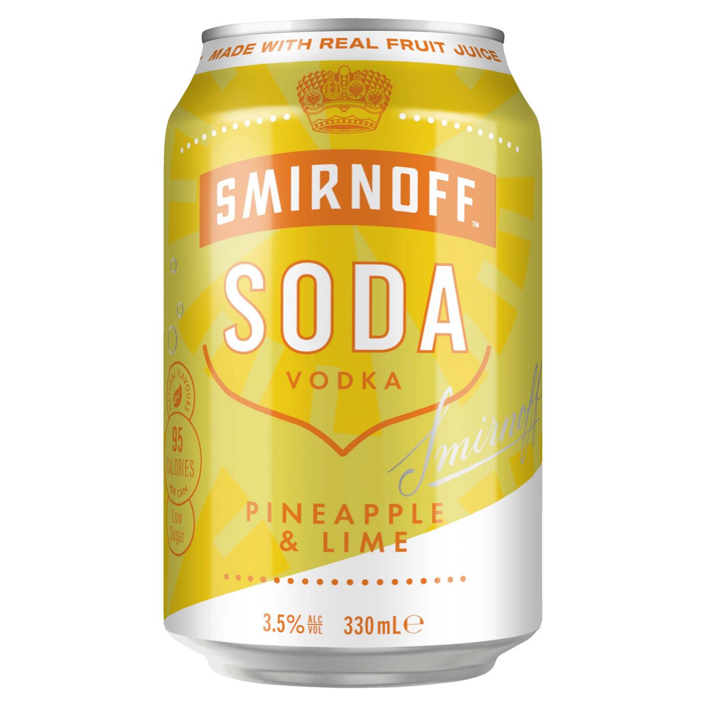 Smirnoff Soda Pineapple & Lime Can