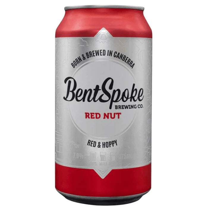 BentSpoke Brewing Co. Red Nut beer can on a white background