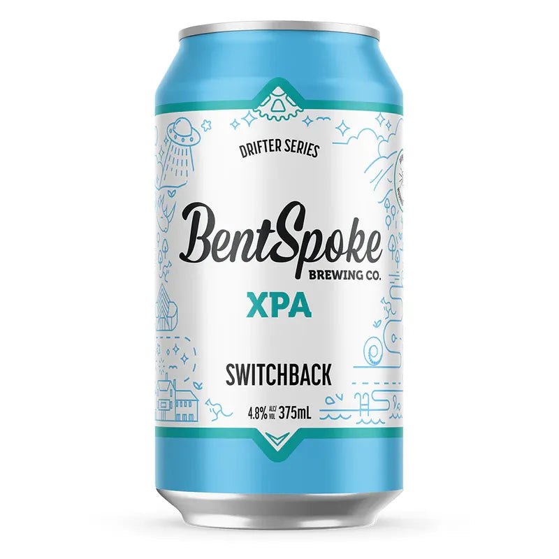 BentSpoke Brewing Co. XPA Switchback can on a white background