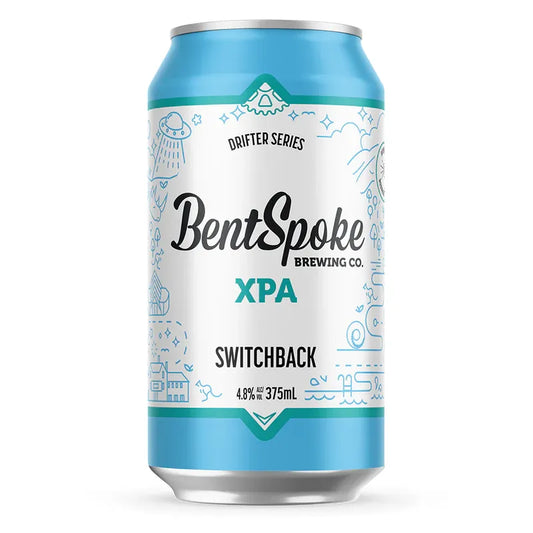 BentSpoke Brewing Co. XPA Switchback can on a white background