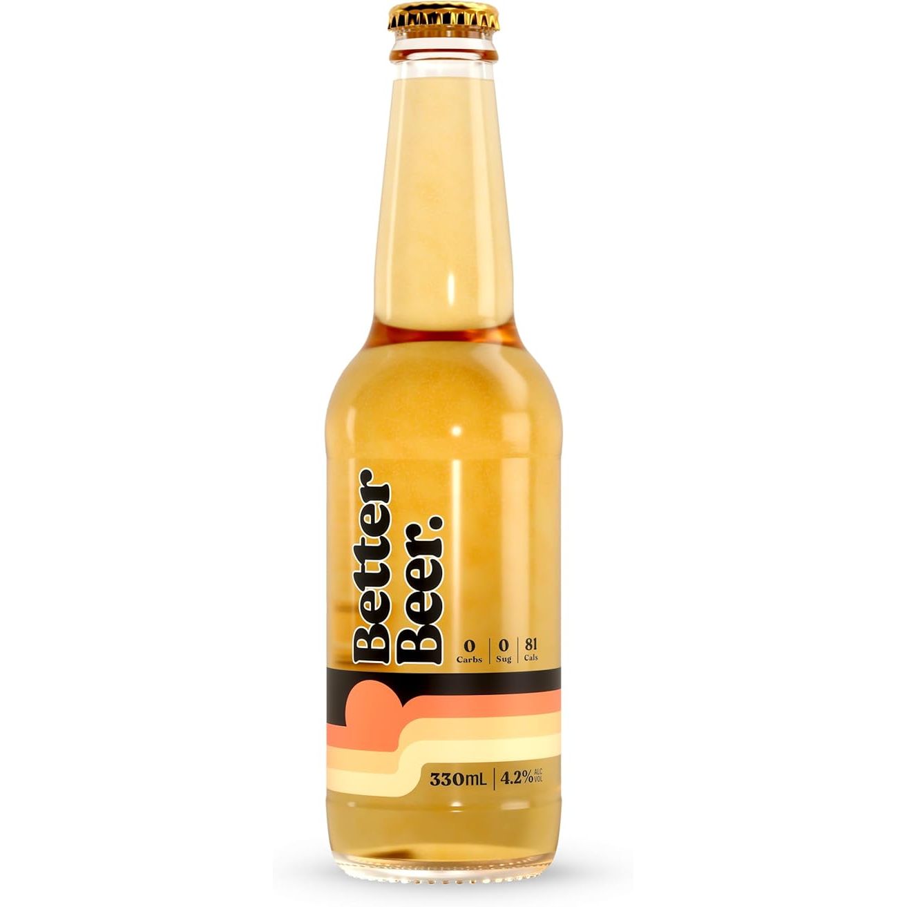 Bottle of 'Better Beer' on a white background