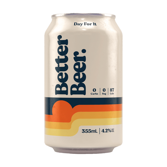 Can of 'Better Beer' on a white background