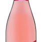 A bottle of Brown Brothers Moscato Spritz strawberry sparkling wine, featuring a pink liquid, a pink and red label, and a gold seal on a white background.