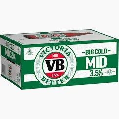 VB Victoria Bitter Mid 3.5% 375ml Stubbies