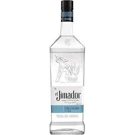 El Jimador Blanco Tequila bottle on a white background