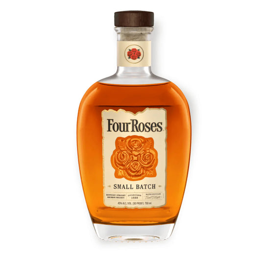 Four Roses Small Batch bourbon bottle on a white background