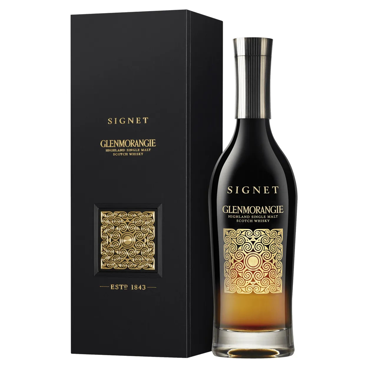 Glenmorangie Signet whisky bottle and packaging on a white background