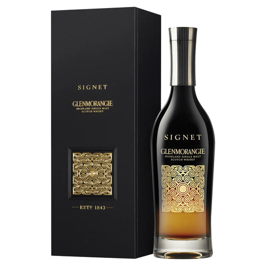 Glenmorangie Signet whisky bottle and packaging on a white background