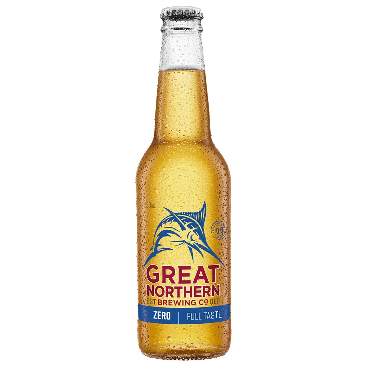 Bottle of Great Northern Brewing Co. beer on a white background