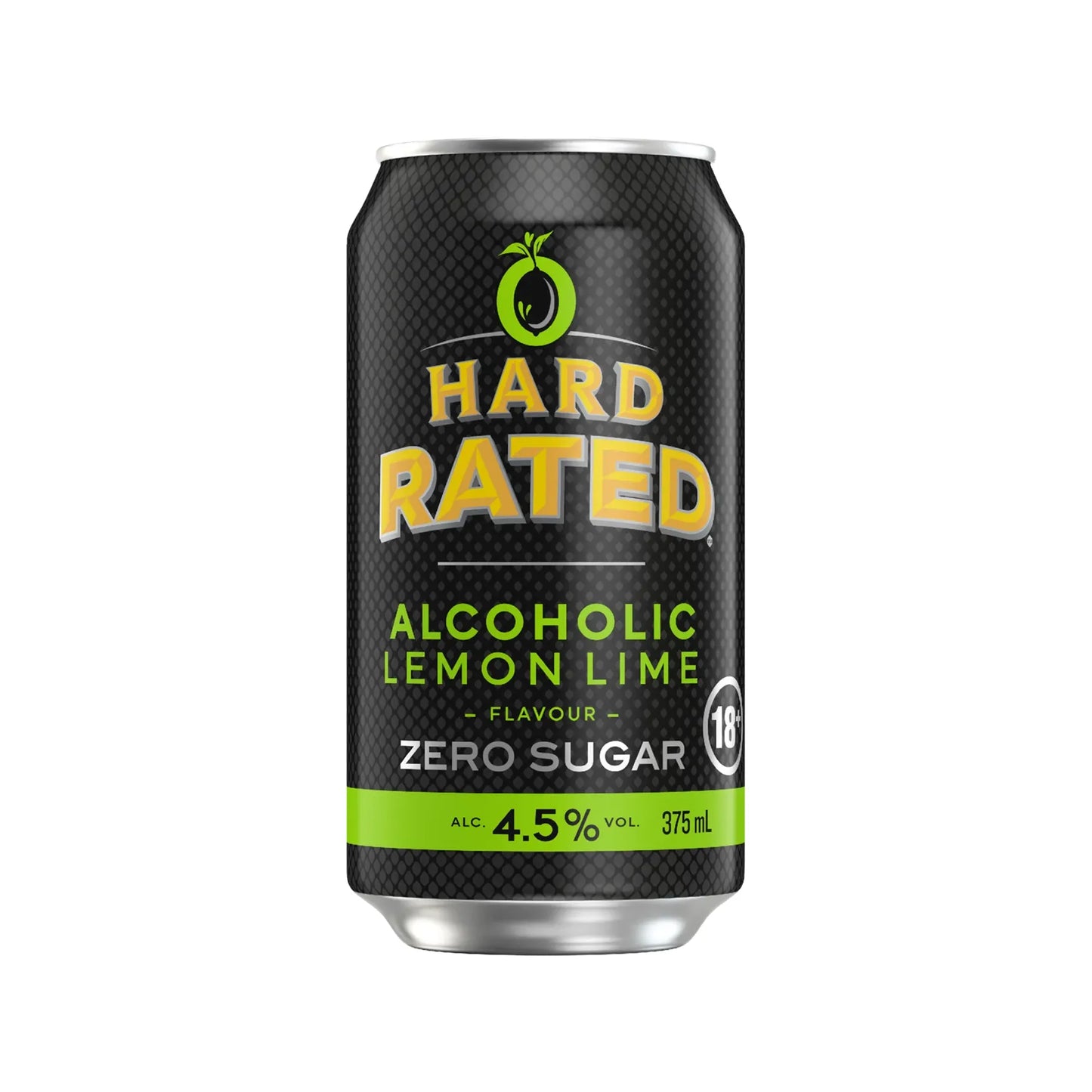 Hard Rated Alcoholic Lemon Lime can on a white background