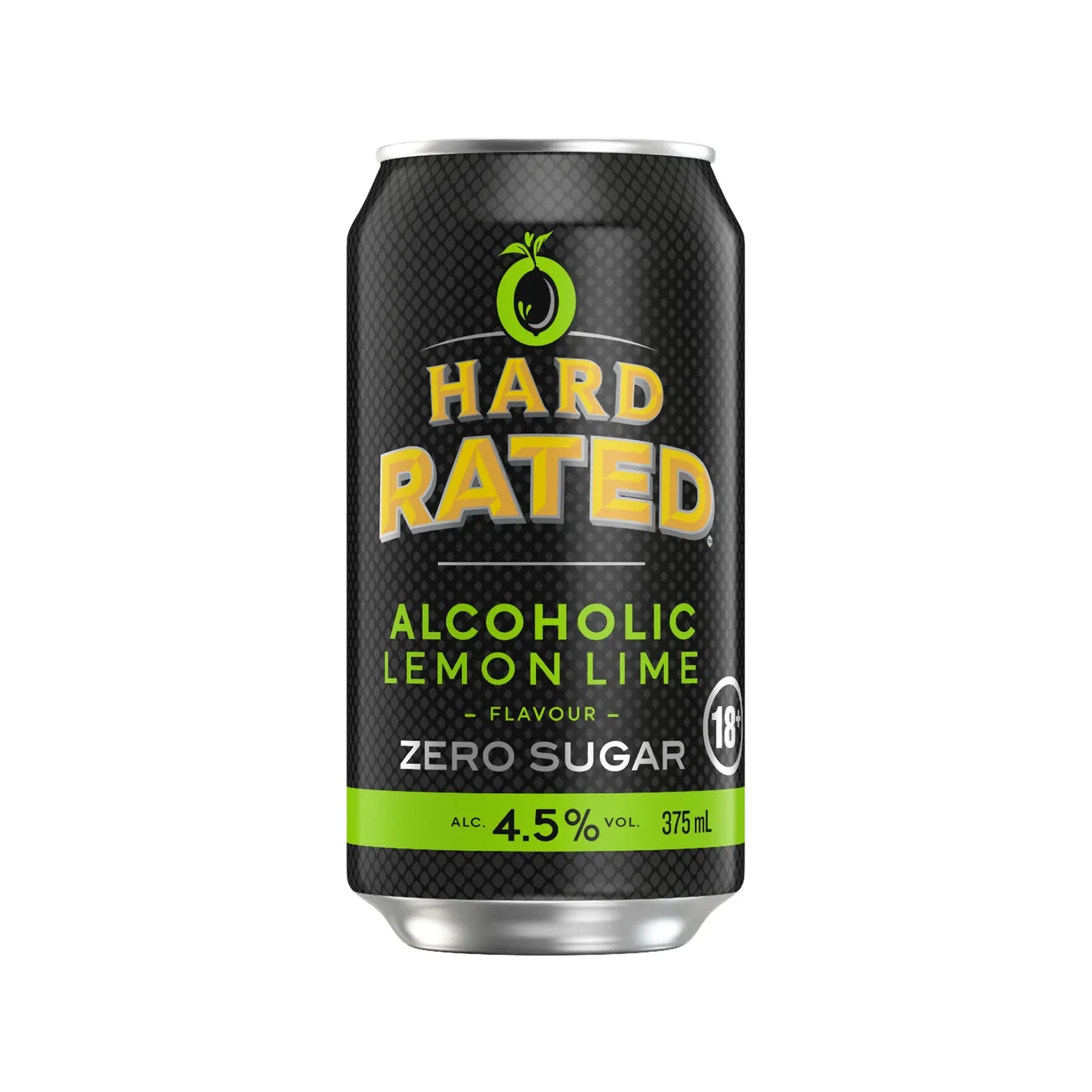 Hard Rated Alcoholic Lemon Lime can on a white background