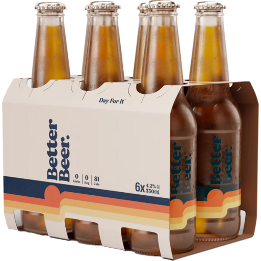 Better Beer Zero Carb Lager Bottles 330mL