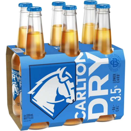 Carlton Dry 3.5% Bottle 330mL