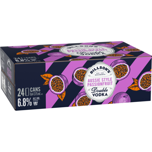 Billson's Double Vodka Passionfruit 6.8% 375mL Can