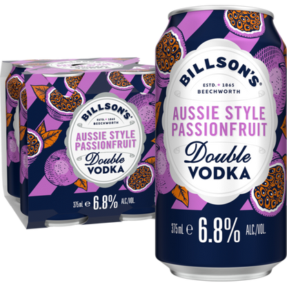 Billson's Double Vodka Passionfruit 6.8% Cans 375ml