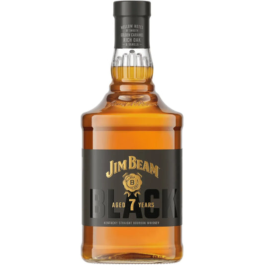 Jim Beam Black 7 years old bourbon whiskey bottle on a white background
