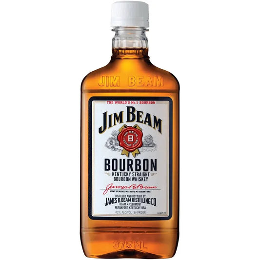 Jim Beam bourbon whiskey bottle with label
