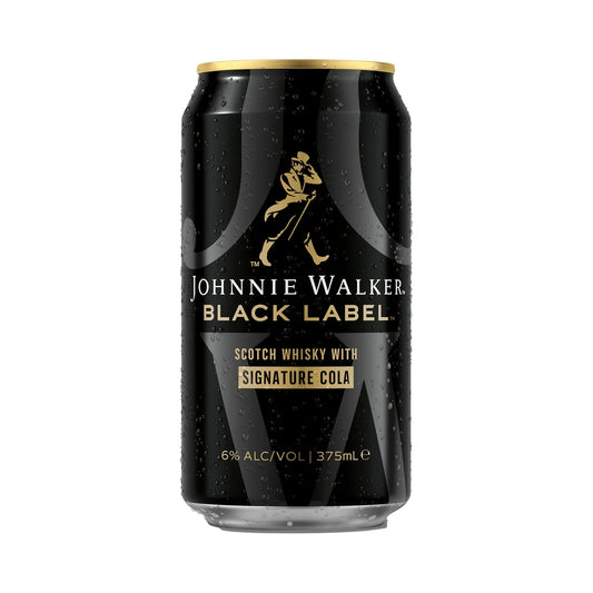 Johnnie Walker Black Label can on a white background