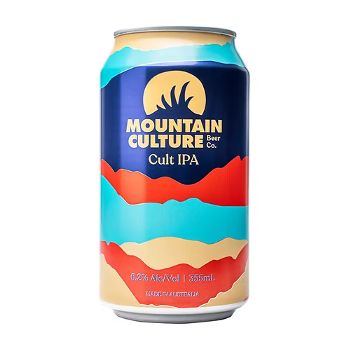 Mountain Culture Beer Co. Cult IPA can on a white background