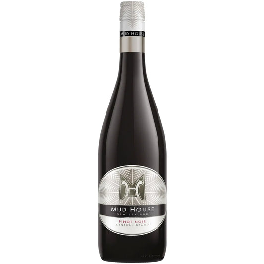 Mud House Pinot Noir wine bottle on a white background
